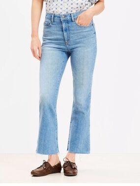 Loft High Rise Kick Crop Jeans in Authentic Light Indigo Wash High Rise 10 NWT